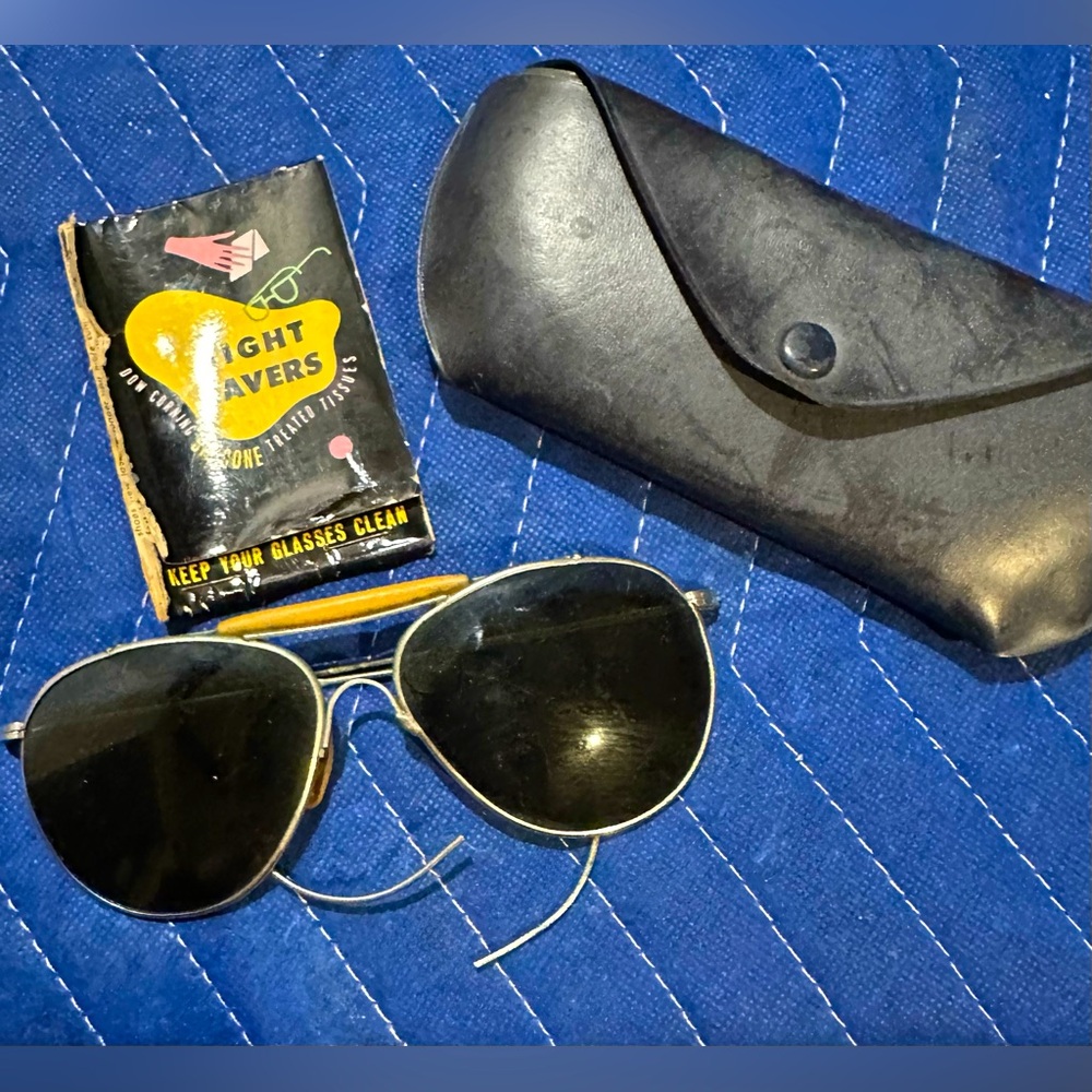 WWII Welsh MFG Type G-2 Aviator Sunglasses & Case MILITARY SPEC PIECE OF HISTORY